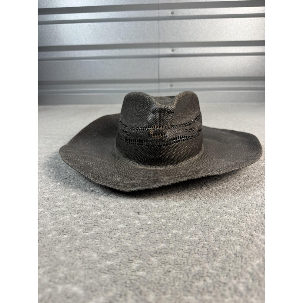 Charlie 1 Horse Hat Cowboy Fitted Mens Large Black Ventilated Straw Western‎